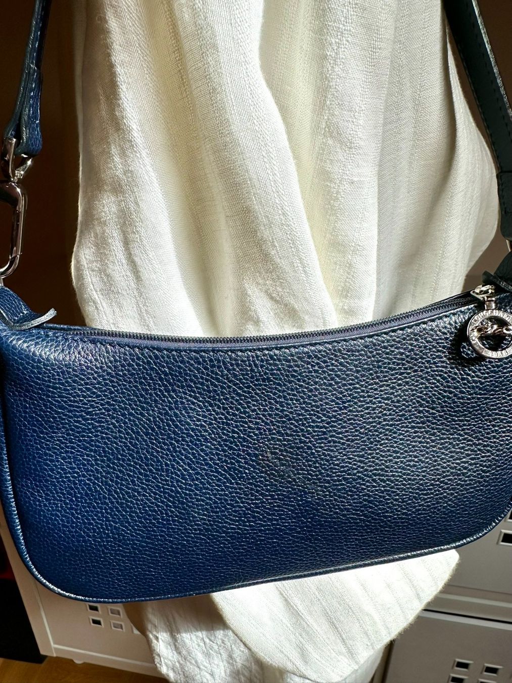 Longchamp Taschen für Damen: Longchamp sac baguette bleu nuit. – Gebraucht aus Bernex von euma1976