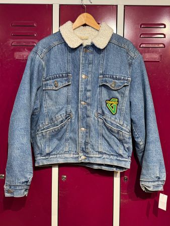 VINTAGE 80s GENERAL COMPANY SHERPA DENIM JACKET SZ: L (WMN)