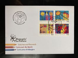 Schweiz 2000 FDC MH Zeichenwettbewerb Stampin the Future