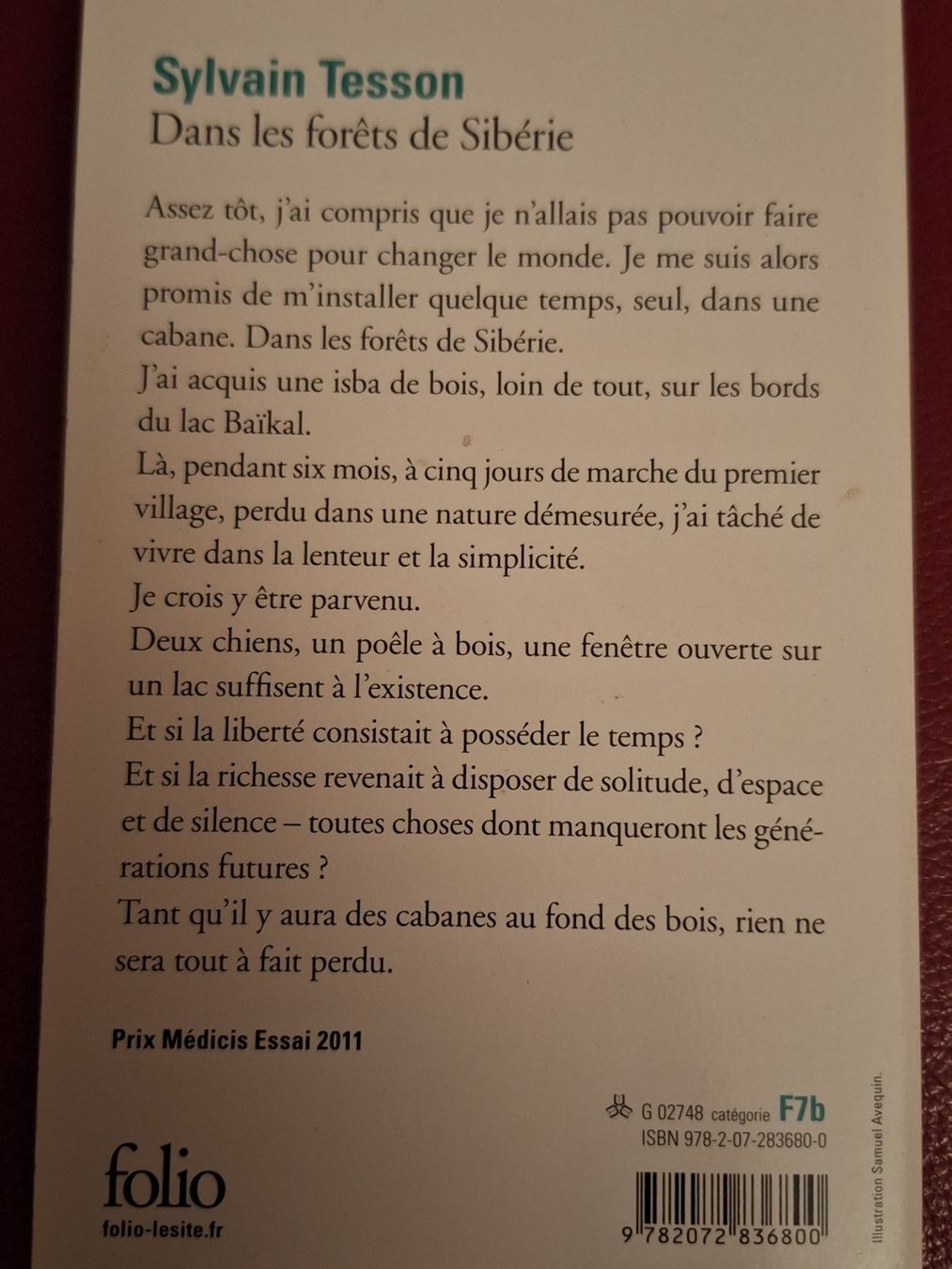 Bücher: Sylvain Tesson "dans les forets de Siberie" – Gebraucht aus Hedingen von Rosie013 1