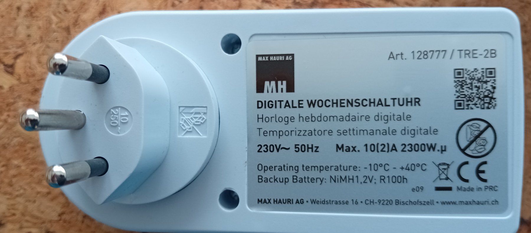 Componenti elettronici: Digitale Wochenschaltuhr Timer Max Hauri Zeitschaltuhr 2 Stk – Usato da Lupfig venduto da Mpalbert 1