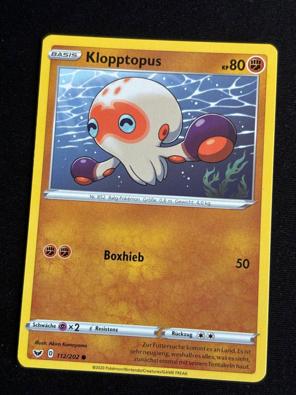 Pokémon Carte collezionabili: Pokemon Klopptopus - Sword-Shield 112/202 - Deutsch – Usato da Bern venduto da Big_GS