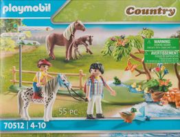 PLAYMOBIL  COUNTRY 70512 PASSEGGIATA CON I PONY new‪