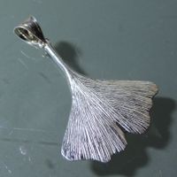 Ginkgoblatt Silber 925 Anhänger