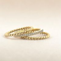 Ring-Set aus 3 Ringen – Edelstahl –Grösse 56