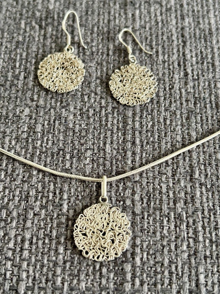 Sonstiger Schmuck: Silber 925 Kette mit Anhänger und Ohrringe Set – Gebraucht aus Gunten von starfish3 4
