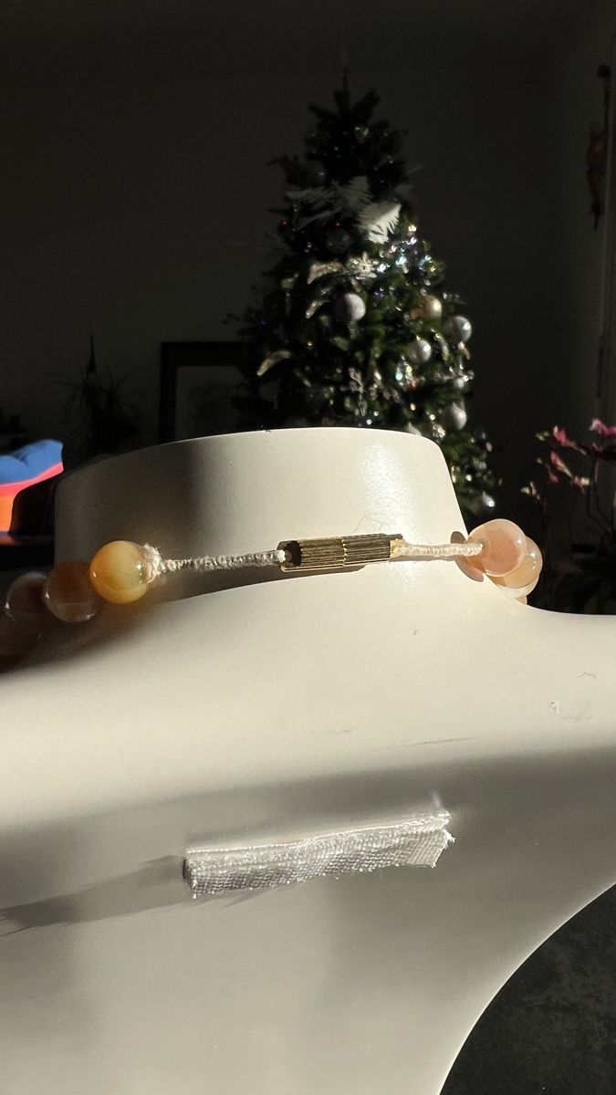 Catenine: Collier élégant perles agate naturelles – Nuovo (secondo la descrizione) da Nyon venduto da stylevintage79 2