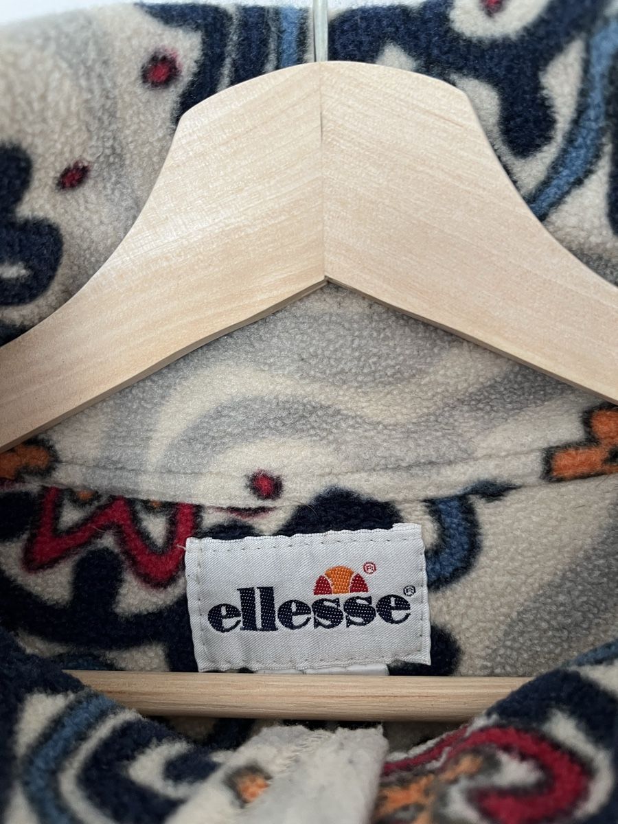 Ellesse Maglioni & Felpe: Vintage 90s Ellesse Fleece Pullover Patterned Half Zip XL – Usato da Lausanne venduto da Danash 5