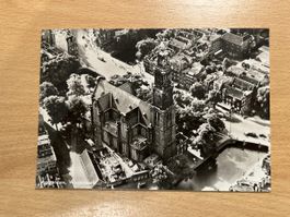 Antike Schwarzweiss-Postkarte, Amsterdam Westerkerk