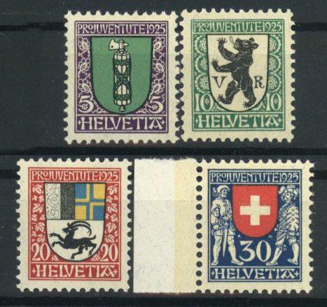 Tutti i francobolli: 1925, Pro Juventute ** – Usato da Willisau venduto da Vollstempel