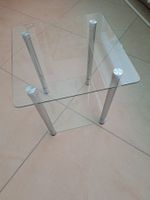 Tisch Glas Chrom HxBxT 42x38.5x38.5cm neuwertig
