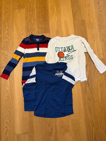 3 x Langarm T-Shirts für Jungs in Grösse 140