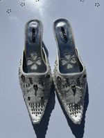 Mules Bee Fly blanches avec clous pointure 38 