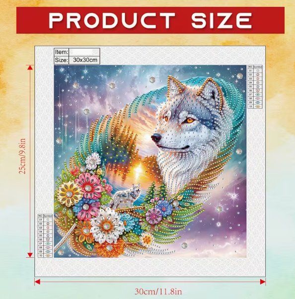 Bastelsets: Diamond Painting Wölfe-19-Poly-226 – Neu und originalverpackt aus Obergösgen von Diydiamant 2