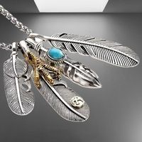 ✨ Vintage trifft Boho – Lange Kette mit Feder-Charme! ✨💫