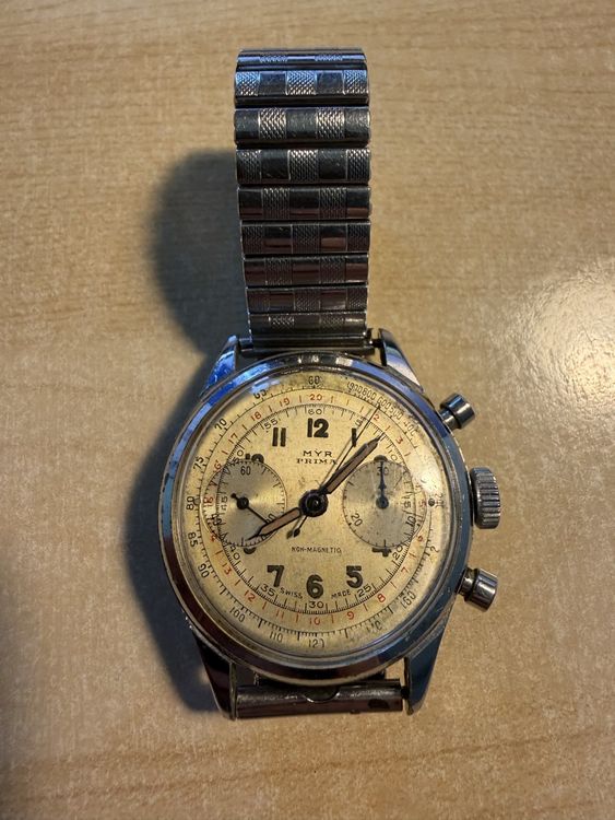 MYR Prima Chronograph Vintage Uhr - Schweizer Präzision (Gebraucht) in ...