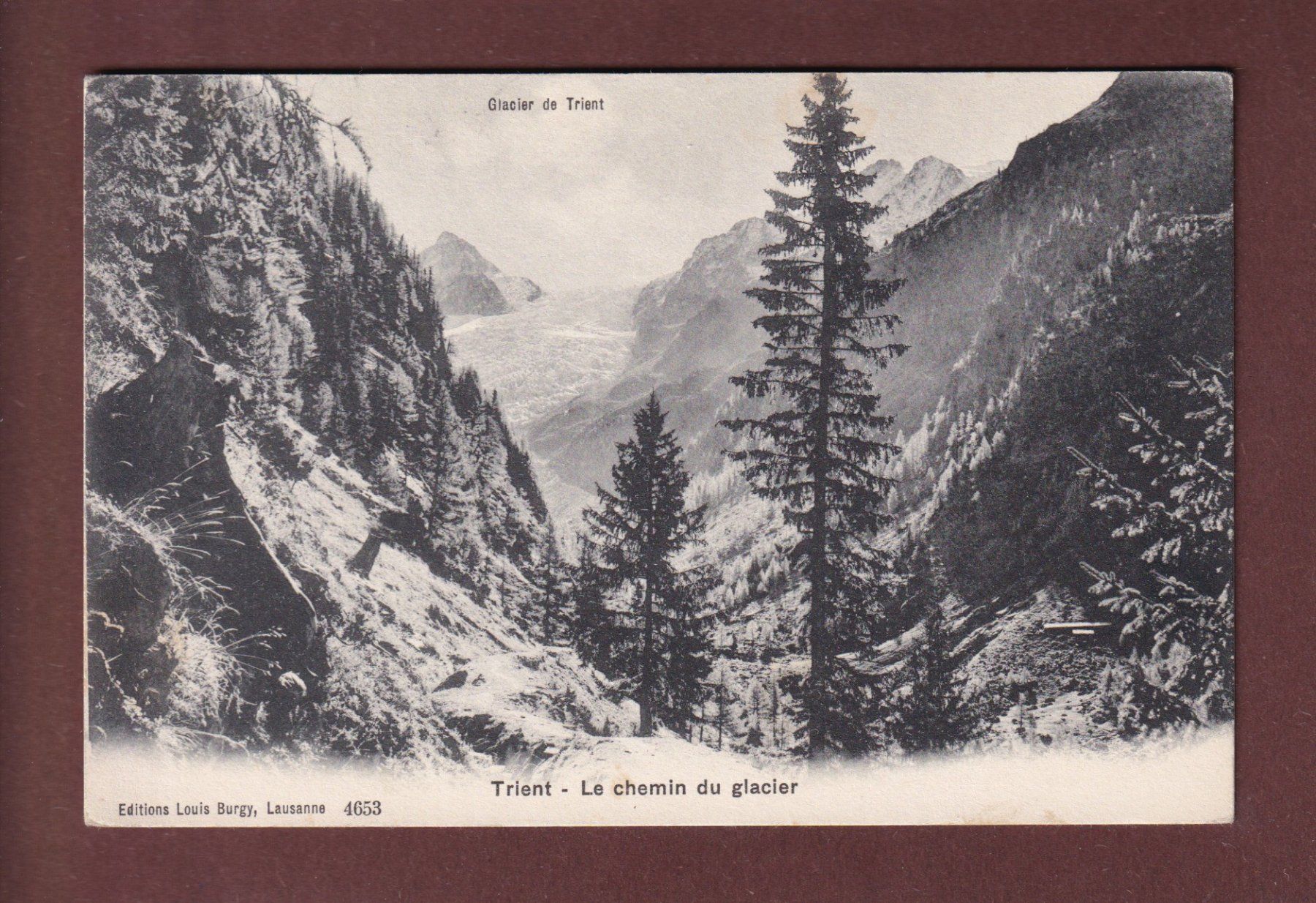 Cartes postales: TRIENT - Chemin du glacier – D'occasion à Pully par nicecards-shop
