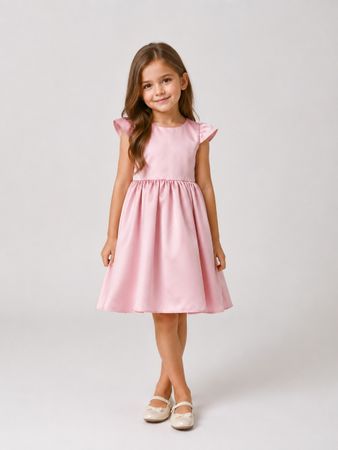 Mädchen Kleid festlich rosa kurzarm neuwertiger Zustand
