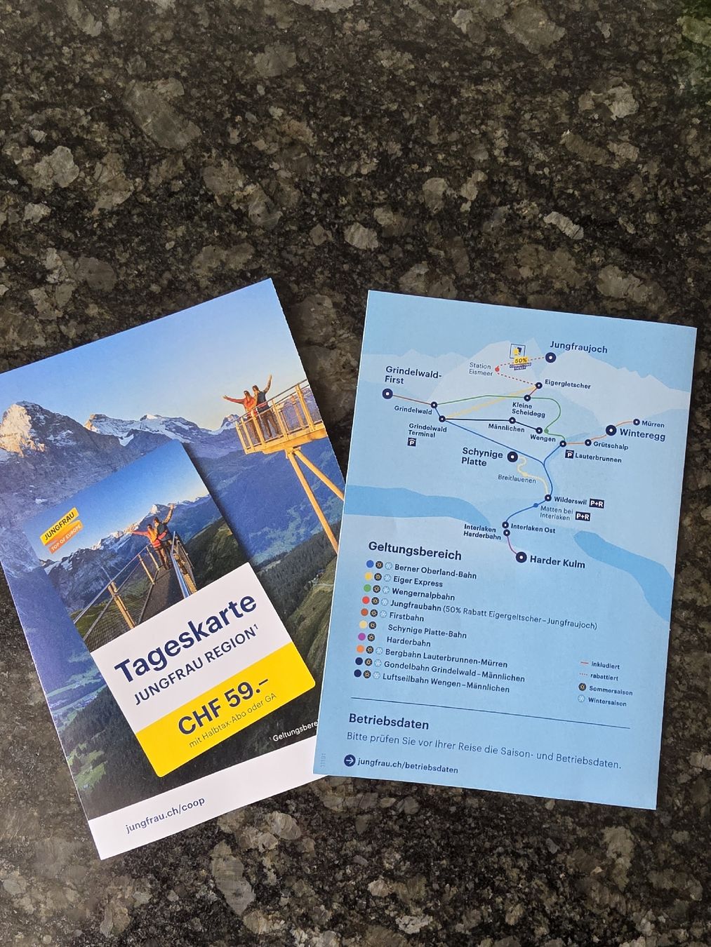 SBB/CFF/FFS Buoni: Tageskarten Jungfraujoch 2x – Nuovo e nell'imballaggio originale da Zufikon venduto da manifesto 1