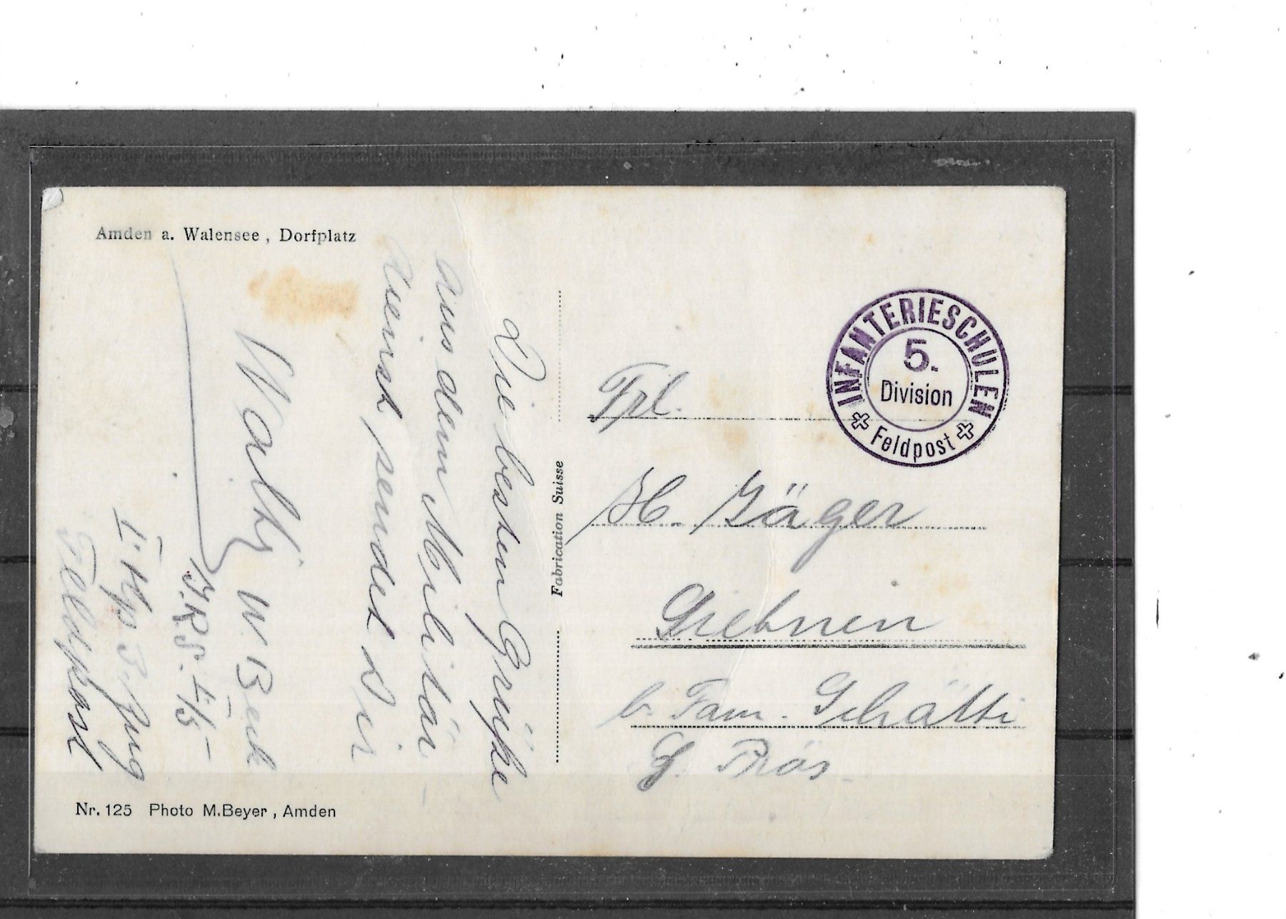 Cartoline postali: SG Amden Dorfplatz – Usato da Schocherswil venduto da Wilare 1