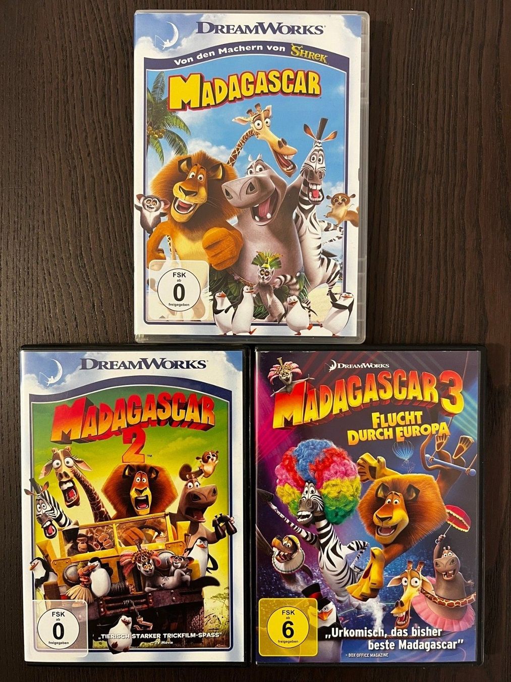 Tutti i DVDs: Madagascar 1 bis 3 – Usato da Zürich venduto da FilmFreunde