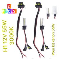 2x | Ampoules H1 55W 3000K HID Xénon pour kit xénon 55W