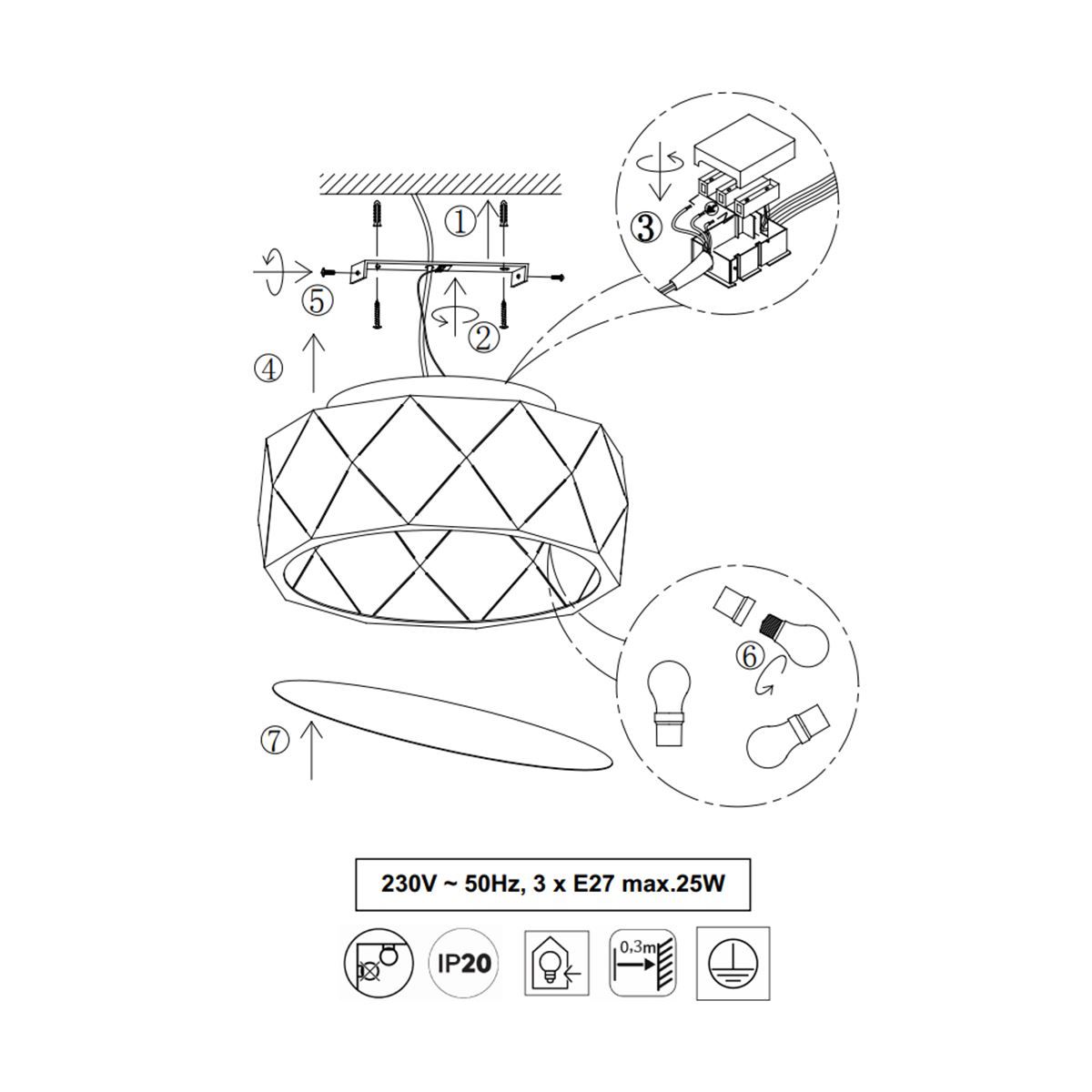 Lampadari & plafoniere: Deckenleuchte, Weiss, 40 cm Ø – Nuovo (secondo la descrizione) da Kreuzlingen venduto da Smart-Light 8