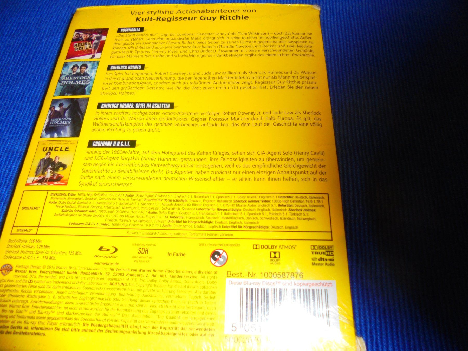 Tutti i DVDs: Guy Ritchie -Collection /  4 Filme- blu-ray / RAR !!! – Nuovo e nell'imballaggio originale da Wattenwil venduto da Firebird1 2