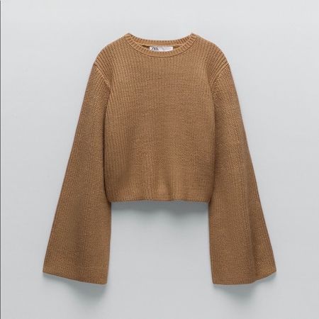 Zara Pullover braun weit geschnittene Ärmel