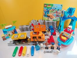 LEGO Duplo 10875 Eisenbahn Güterzug - Komplett inkl. BA