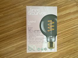 LED Lampe E27 4W 140 Lumen Smoked Glass neu