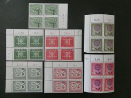 BRD 1962-68 postfrische Europamarken im Viererblock