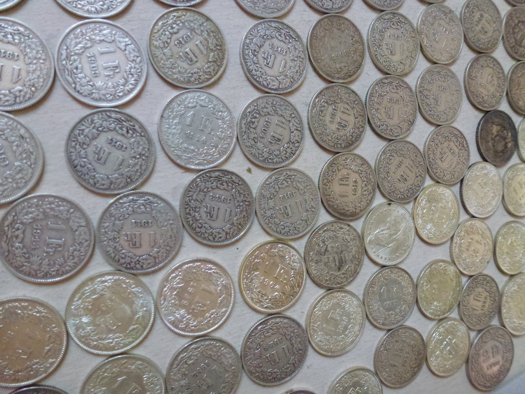Tutti le monete: TOP ++ Sammlung von 246 Stück Schweizer Silbergeld ab 1874 – Usato da Walkringen venduto da Casablanca777 6