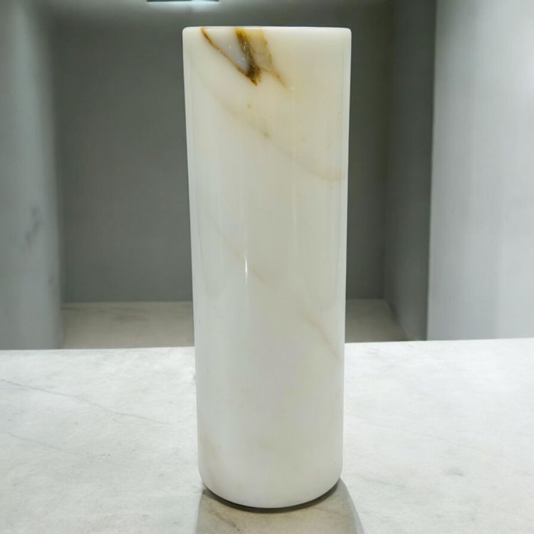 Vase Vintage Onyx Vert Et Marron – 8 Bourgeons – Style Contemporain – Pièce Unique
