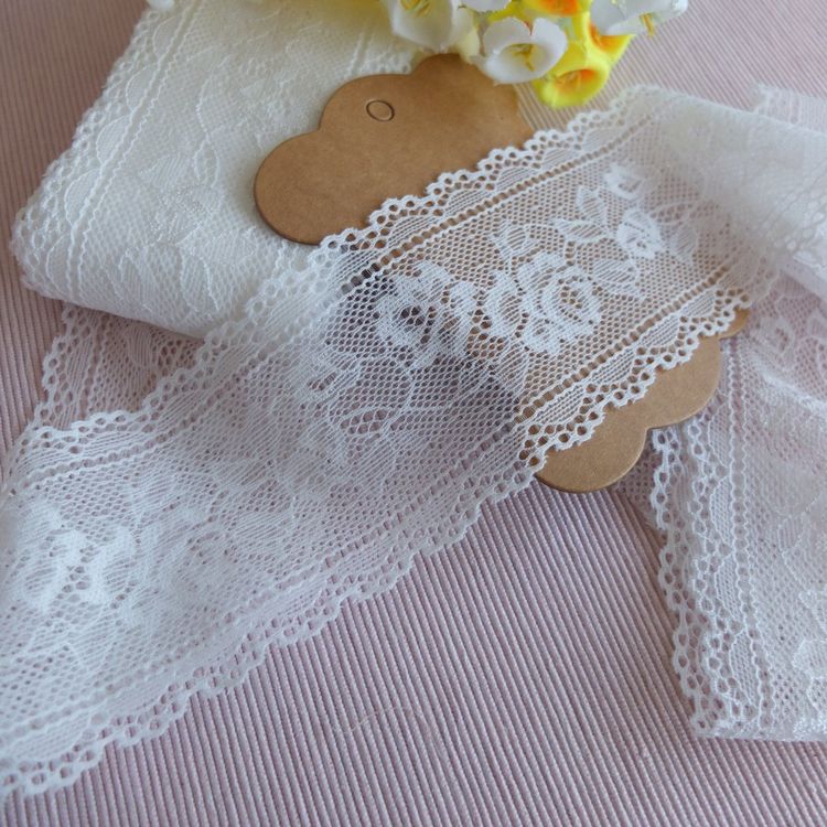 6 Rollen Weißes Spitzenband - Spitzenbesatz Für Nähen Und Dekoration 45mm & 30mm