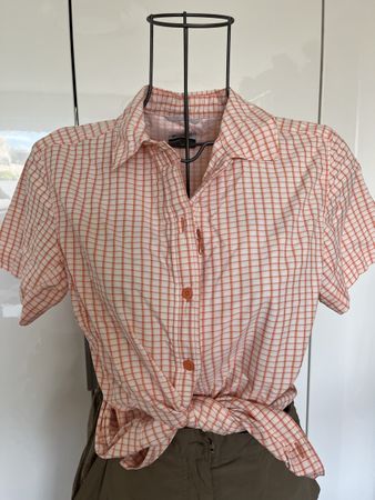 Chemisier orange/blanc Columbia