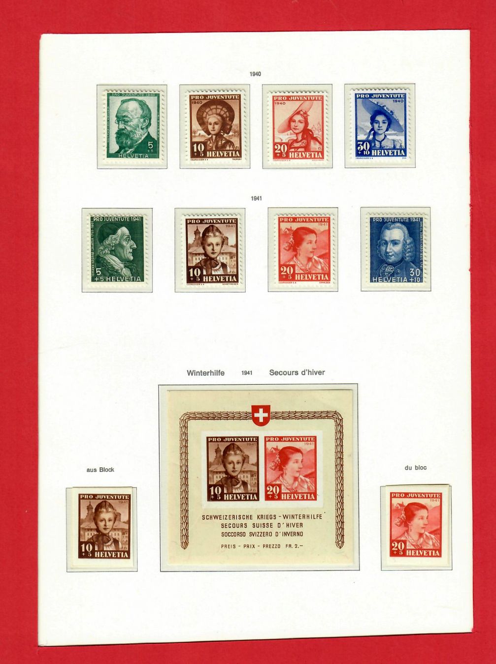 Tutti i francobolli: ProJuventute Top Sammlung 1912-1963 Postfrisch mit Vorläufer – Usato da Bützberg venduto da Die.6.a 5