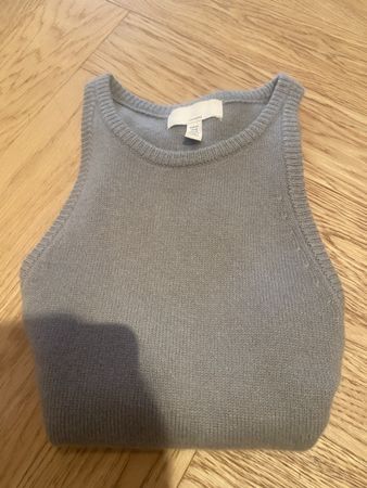 100% Kaschmir Stricktop XS in grau
