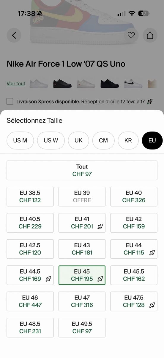 Nike Scarpe da uomo: AIR FORCE 1 '07 QS UNO ❤️💚 – Nuovo (secondo la descrizione) da Boudry venduto da LuigiLoot 9