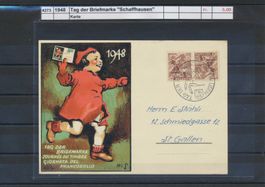 1948 Tag der Briefmarke; "Schaffhausen", Karte