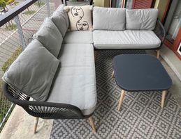 Garten Lounge Set Outdoor (Sofa und Tisch)
