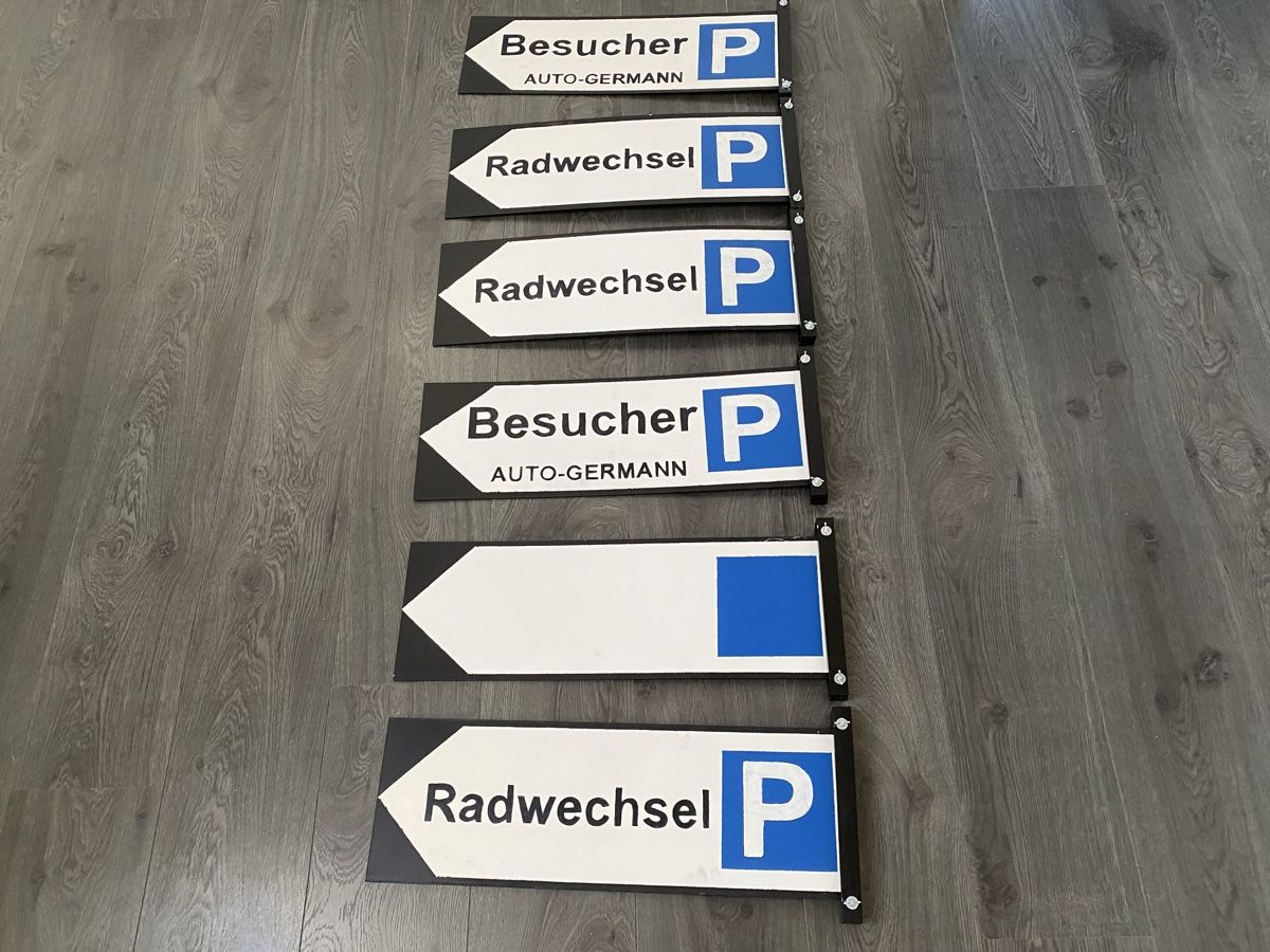 Insegne: 6 Parkwegweiser 20x60cm – Usato da Hägglingen venduto da kar_v9qf