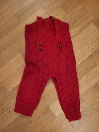 Hochwerige Strick-Hose, Rot, Grösse 92