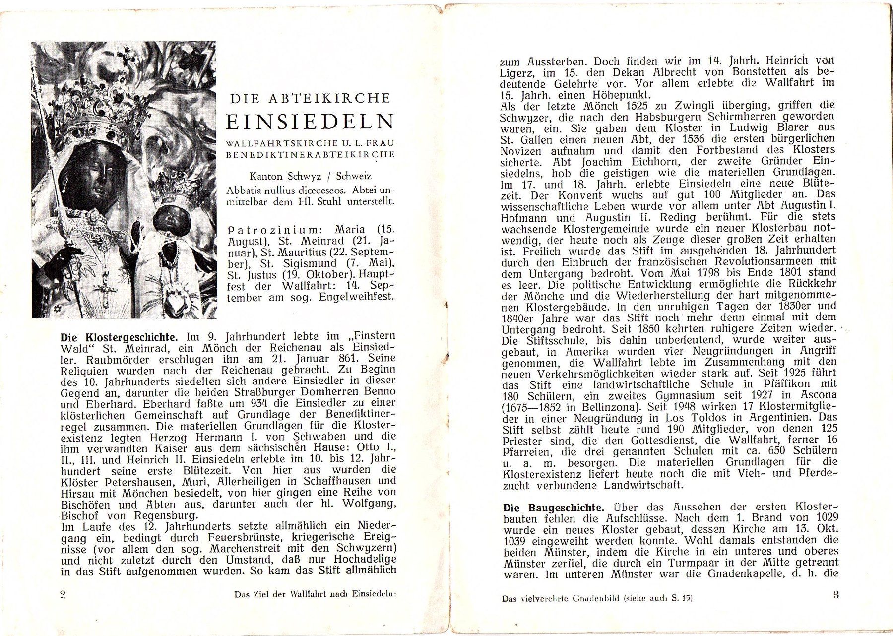 Documents: Broschüre Einsiedeln – D'occasion à Mörschwil par aik_x8mc 1