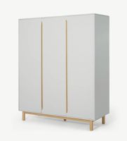 Modern White 3-Door Wardrobe