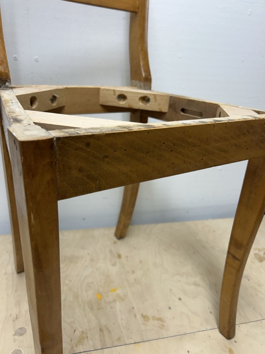 Chaises: Holzstuhl, Biedermeier unrestauriert – Défectueux à Uster par Stromboli7