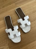 Sandales Hermès blanches cuir taille 39 bon état