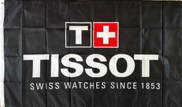Tissot Fahne 150 x 90 Uhr Chrono Chronograph Schweiz Clock