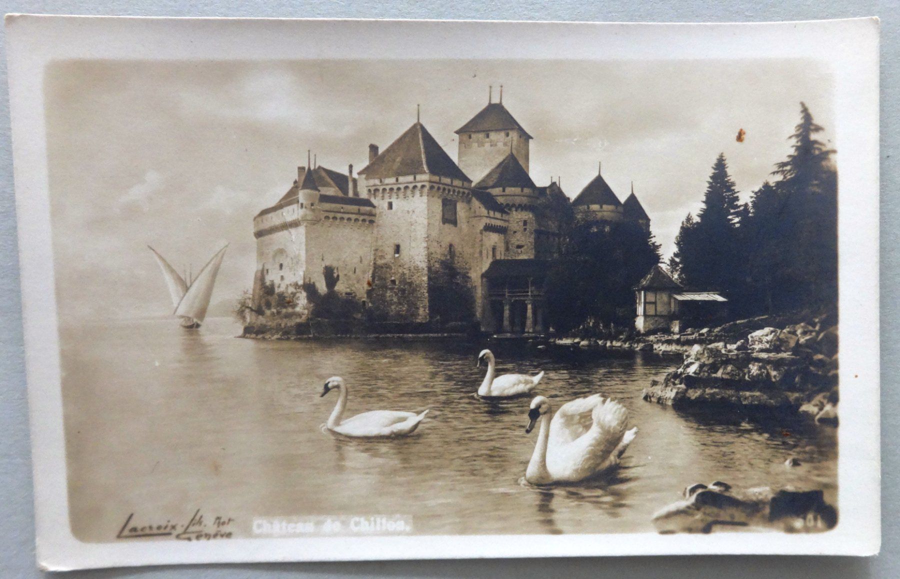 Cartoline postali: Château de Chillon – Difettoso da Fétigny venduto da Billy2miny