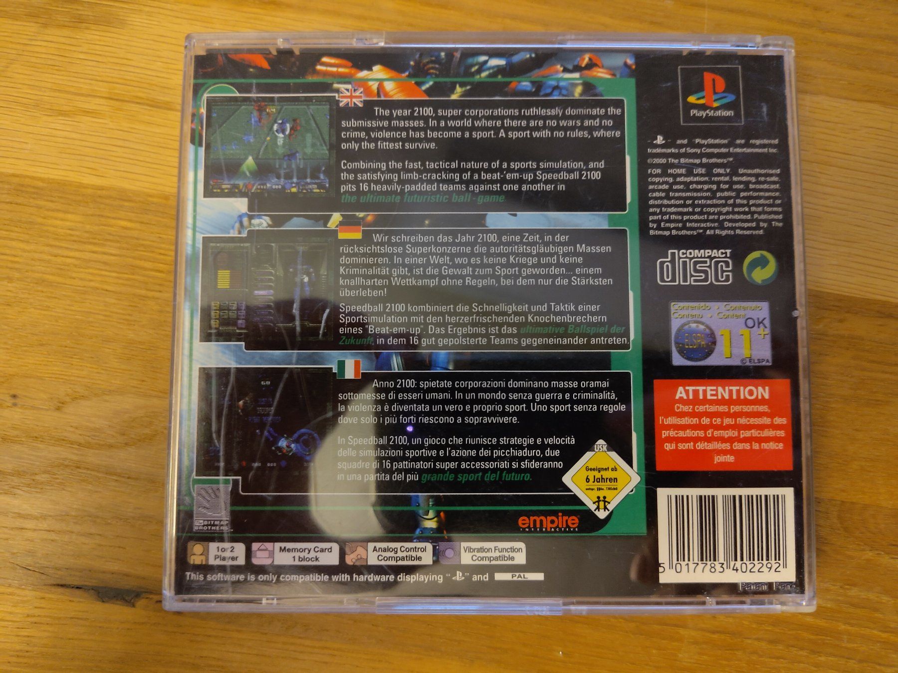 Sony Spiele: Speedball 2100 - Playstation 1 / PS1 – Gebraucht aus Kloten von SuperRetroPixels 1